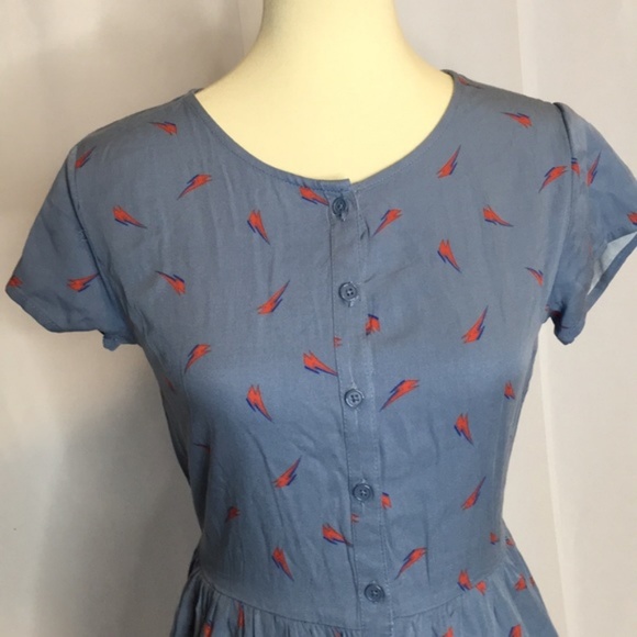NWT Junkfood Retro Style Lighting Bolt Dress - Picture 2 of 5